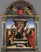 RAFFAELLO Sanzio Madonna and Child Enthroned with Saints oil painting artist